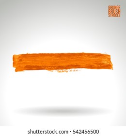 Grunge vector abstract hand - painted brush stroke.