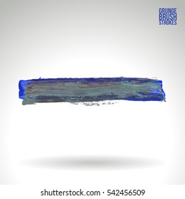 Grunge vector abstract hand - painted brush stroke.