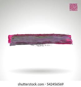 Grunge vector abstract hand - painted brush stroke.