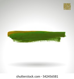 Grunge vector abstract hand - painted brush stroke.
