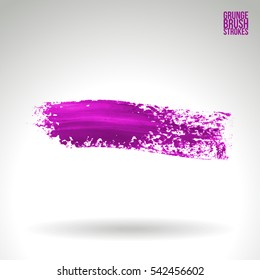 Grunge vector abstract hand - painted brush stroke.