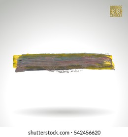 Grunge vector abstract hand - painted brush stroke.