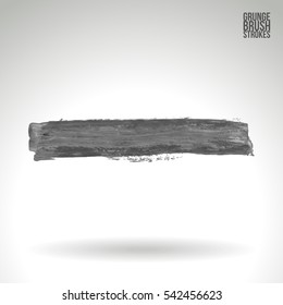 Grunge vector abstract hand - painted brush stroke.