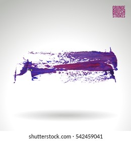 Grunge vector abstract hand - painted brush stroke.