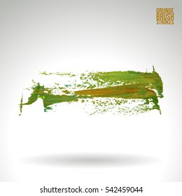 Grunge vector abstract hand - painted brush stroke.