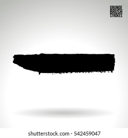 Grunge vector abstract hand - painted brush stroke.