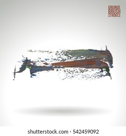 Grunge vector abstract hand - painted brush stroke.