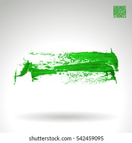 Grunge vector abstract hand - painted brush stroke.