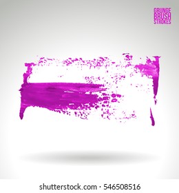 Grunge vector abstract hand - painted brush stroke.