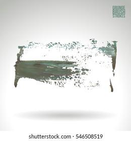 Grunge vector abstract hand - painted brush stroke.