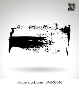 Grunge vector abstract hand - painted brush stroke.