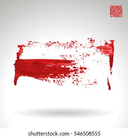 Grunge vector abstract hand - painted brush stroke.