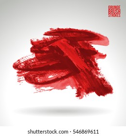 Grunge vector abstract hand - painted brush stroke.