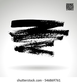 Grunge vector abstract hand - painted brush stroke.