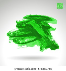Grunge vector abstract hand - painted brush stroke.