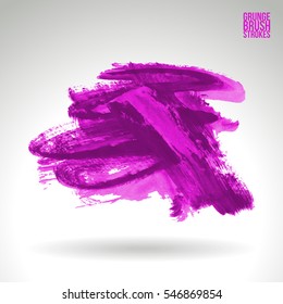 Grunge vector abstract hand - painted brush stroke.