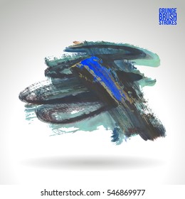 Grunge vector abstract hand - painted brush stroke.