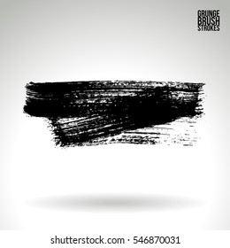 Grunge vector abstract hand - painted brush stroke.