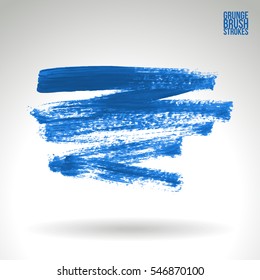 Grunge vector abstract hand - painted brush stroke.