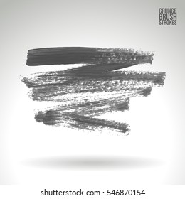 Grunge vector abstract hand - painted brush stroke.