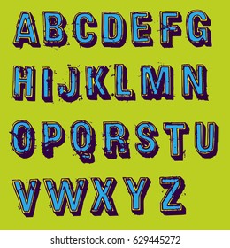 Grunge vector alphabet