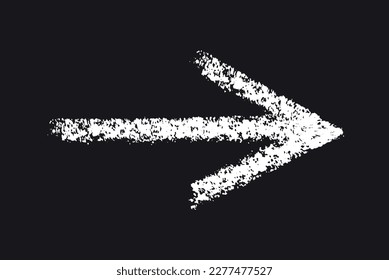 Flecha vectorial gruesa. Flecha de pintura de pincel blanco.