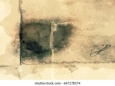 Grunge Vector Background Art Style Editable Vintage Style Retro Distressed Texture. Great Vintage Old Burned Paper Design Element Backdrop For Your Grungy Projects