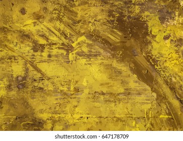Grunge Vector Fondo Estilo Art Estilo Editable Estilo Vintage Textura Retro Molestiada. Gran diseño de pasto marrón y amarillo como fondo para tus proyectos ondulados