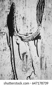 Grunge Vector Background Art Style Editable Vintage Style Retro Distressed Texture. Great Black And White Design Element Backdrop For Your Grungy Projects