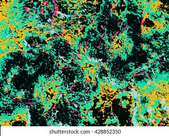 Grunge vector background. Colorful grunge texture. Trendy grunge surface. Texture with colorful layers. Stylish wallpaper. Abstract dirty mess. Stains and spots. Bright colors backdrop.