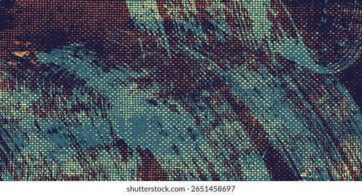 Grunge vector background. Dirty artistic design element, box, frame or background  for text. Halftone texture. Grunge rough edges. Old wall. Grainy backdrop.