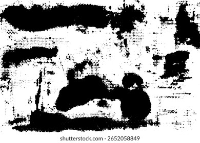 Grunge vector background. Dirty artistic design element, box, frame or background  for text. Halftone texture. Grunge rough edges. Old wall. Grainy backdrop.