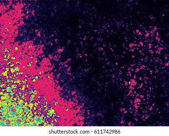 Grunge vector background. Dusty abstract texture. Dirty strokes. Colorful overlay. Vintage effect graphic design. Trendy simple backdrop. Grungy template for web design or printed products.