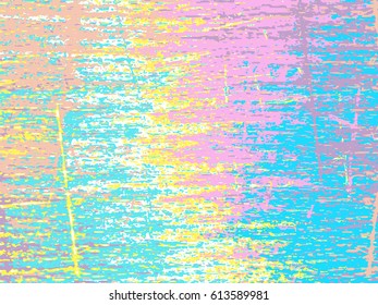 Grunge vector background. Dusty abstract texture. Dirty strokes. Colorful overlay. Vintage effect graphic design. Trendy simple backdrop. Grungy template for web design or printed products.