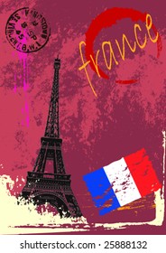 Grunge Vector Background -Flag With Official CMYK Colors-