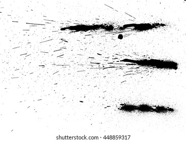 Grunge vector background. Grainy abstract texture. Ink blots splash on white background. Design element.