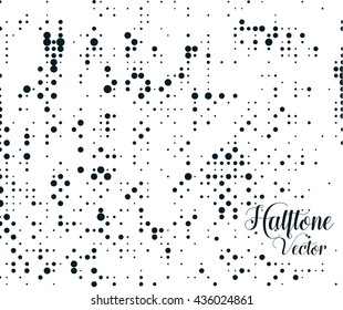 Grunge vector background. Halftone dots vector texture.