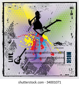 grunge vector background illustration