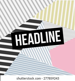 Grunge vector background with lines. Triangle patterns style. For music design or trend festivals.