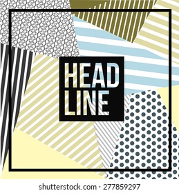 Grunge vector background with lines. Triangle patterns style. For music design or trend festivals.