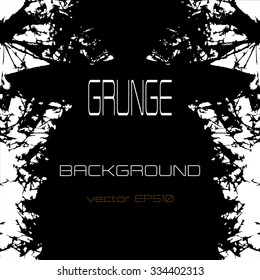 Grunge vector background with shards and wreckage, monochrome, black and white