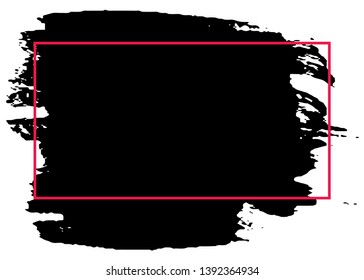 Grunge vector background with space for text. Monochrome texture stains from the brush or roller. Abstract chaotic spot