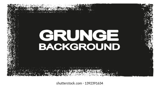 Grunge vector background with space for text. Monochrome texture stains from the brush or roller. Abstract chaotic spot