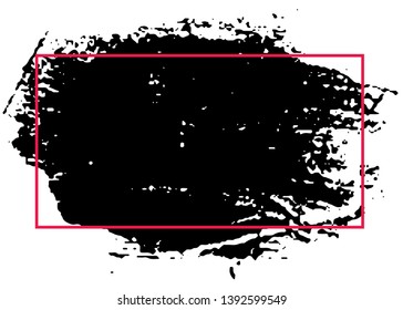 Grunge vector background with space for text. Monochrome texture stains from the brush or roller. Abstract chaotic spot
