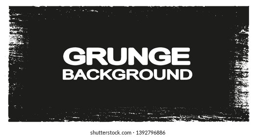 Grunge vector background with space for text. Monochrome texture stains from the brush or roller. Abstract chaotic spot