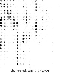Grunge vector background from squares on white background. Abstract texture monochrome. Vintage pattern for print and design