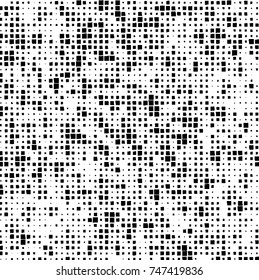 Grunge vector background from squares on white background. Abstract texture monochrome. Vintage pattern for print and design