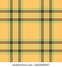 Grunge vector background tartan, man fabric plaid seamless. Suite pattern check textile texture in amber and lime colors palette.