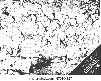 Grunge vector background. Texture of cracks and dots