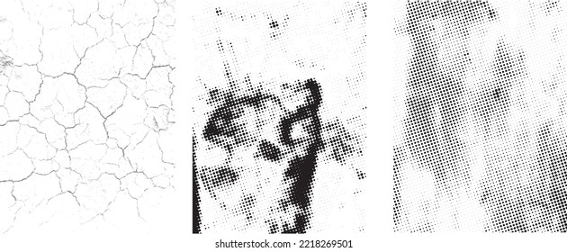 Grunge  vector background texture set .Transparent textured frames with dust, scratch, dirty ,distress, grain effects. Overlay textures set with grange Effect .Rough grungy texture collection.